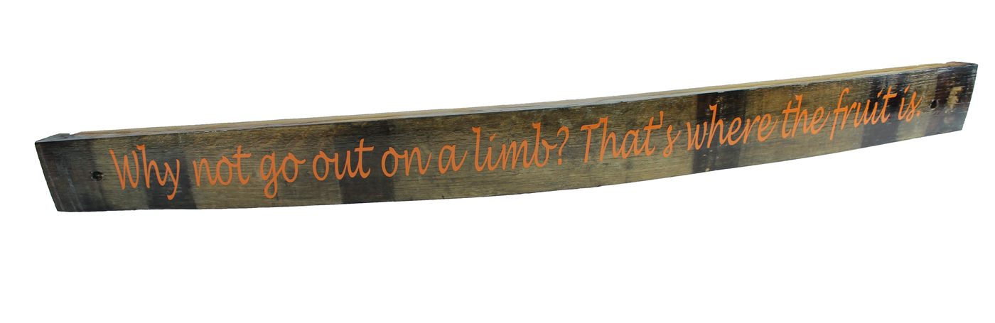 "Why Not Go Out on a Limb? That's Where the Fruit Is."